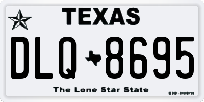 TX license plate DLQ8695