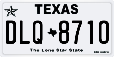 TX license plate DLQ8710