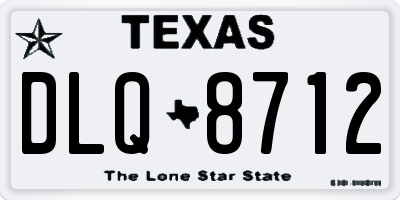 TX license plate DLQ8712