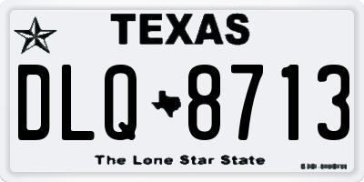 TX license plate DLQ8713