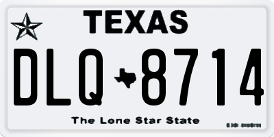 TX license plate DLQ8714
