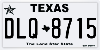 TX license plate DLQ8715