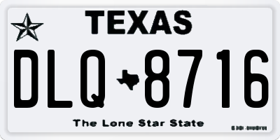 TX license plate DLQ8716