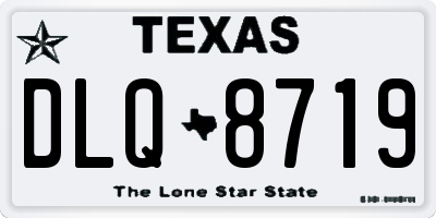 TX license plate DLQ8719