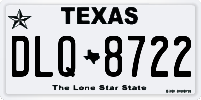 TX license plate DLQ8722