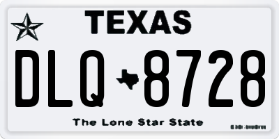 TX license plate DLQ8728