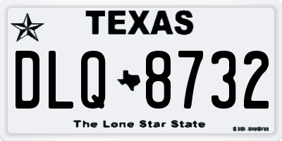 TX license plate DLQ8732