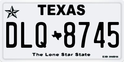 TX license plate DLQ8745