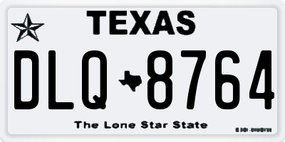 TX license plate DLQ8764