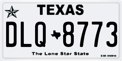 TX license plate DLQ8773