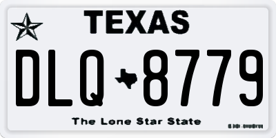TX license plate DLQ8779