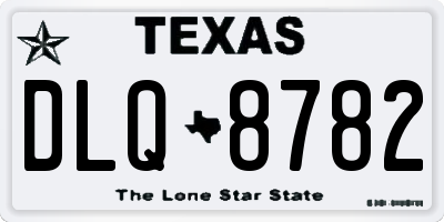 TX license plate DLQ8782