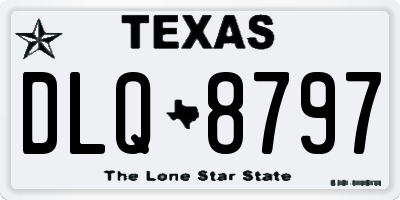 TX license plate DLQ8797