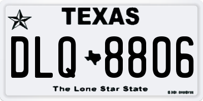 TX license plate DLQ8806