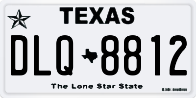 TX license plate DLQ8812