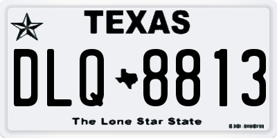 TX license plate DLQ8813