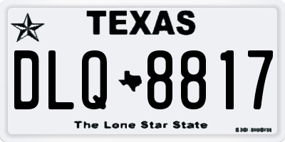 TX license plate DLQ8817