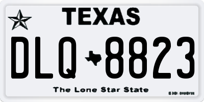 TX license plate DLQ8823