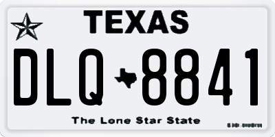 TX license plate DLQ8841
