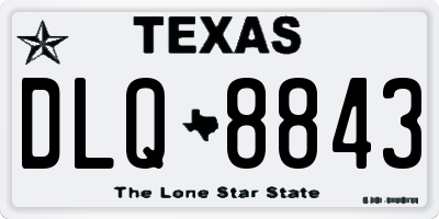 TX license plate DLQ8843