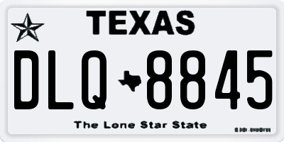 TX license plate DLQ8845