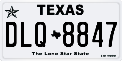 TX license plate DLQ8847