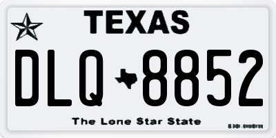 TX license plate DLQ8852