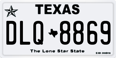 TX license plate DLQ8869