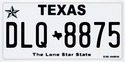 TX license plate DLQ8875