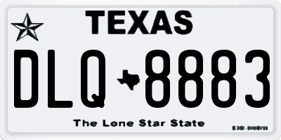 TX license plate DLQ8883