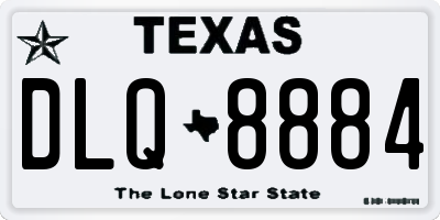 TX license plate DLQ8884