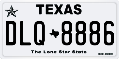TX license plate DLQ8886