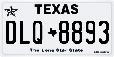 TX license plate DLQ8893