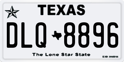 TX license plate DLQ8896