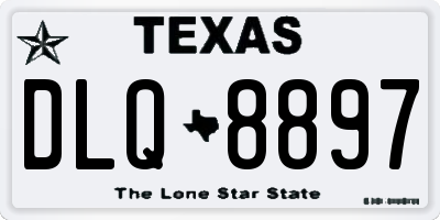 TX license plate DLQ8897