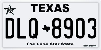 TX license plate DLQ8903