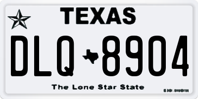 TX license plate DLQ8904