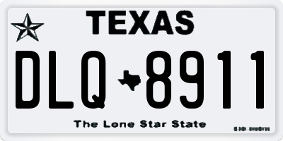 TX license plate DLQ8911