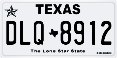 TX license plate DLQ8912