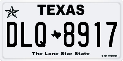 TX license plate DLQ8917