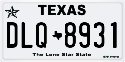 TX license plate DLQ8931