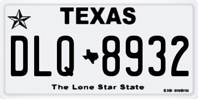 TX license plate DLQ8932