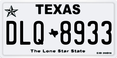 TX license plate DLQ8933