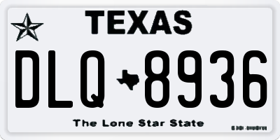 TX license plate DLQ8936