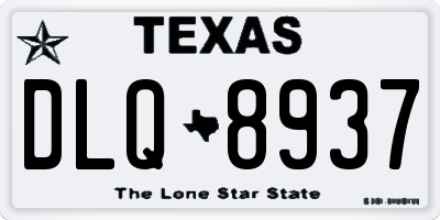TX license plate DLQ8937