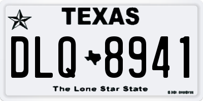 TX license plate DLQ8941
