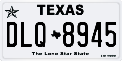 TX license plate DLQ8945