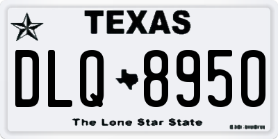 TX license plate DLQ8950
