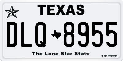 TX license plate DLQ8955