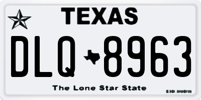 TX license plate DLQ8963